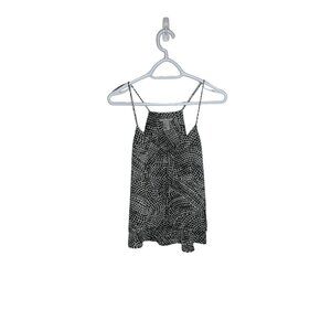 H&M Spotted Sleeveless Blouse Black Size 4